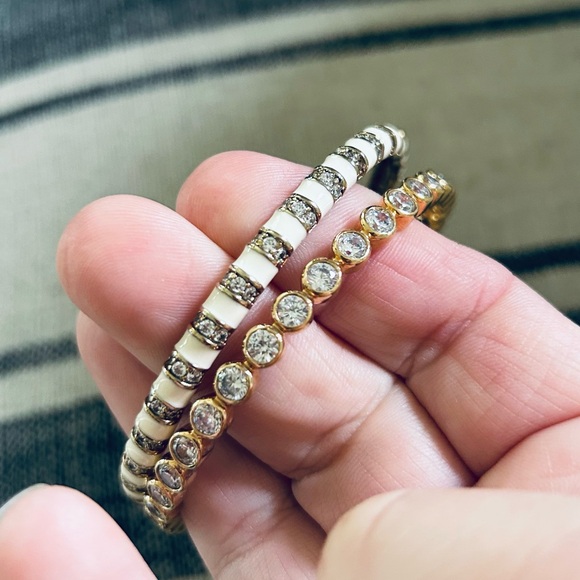 Laura g Adam’s Elegant Gold and Silver Bangles - Picture 2 of 3